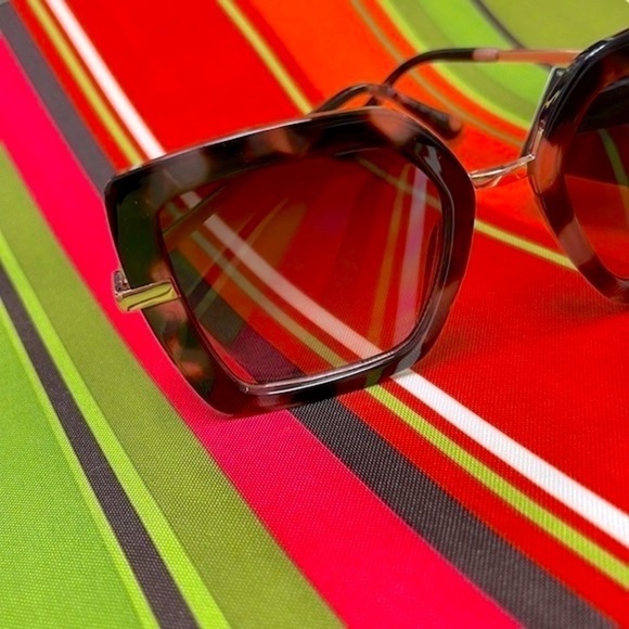 Brand New True Religion Tortoise Mod Square Cat Eye Sunglasses 100% UV Protect - Picture 4 of 14